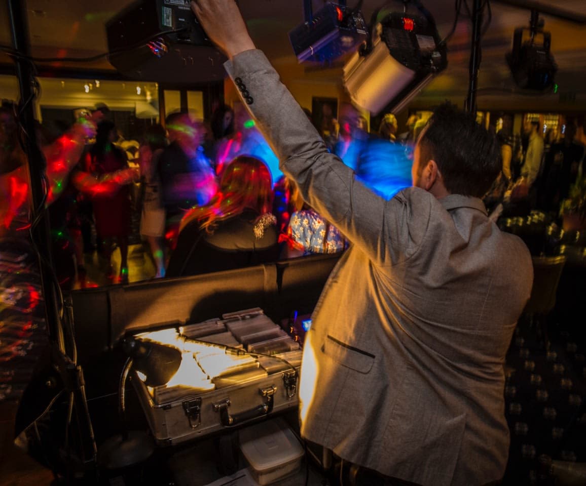 DJ James performing — professional DJ for weddings and events