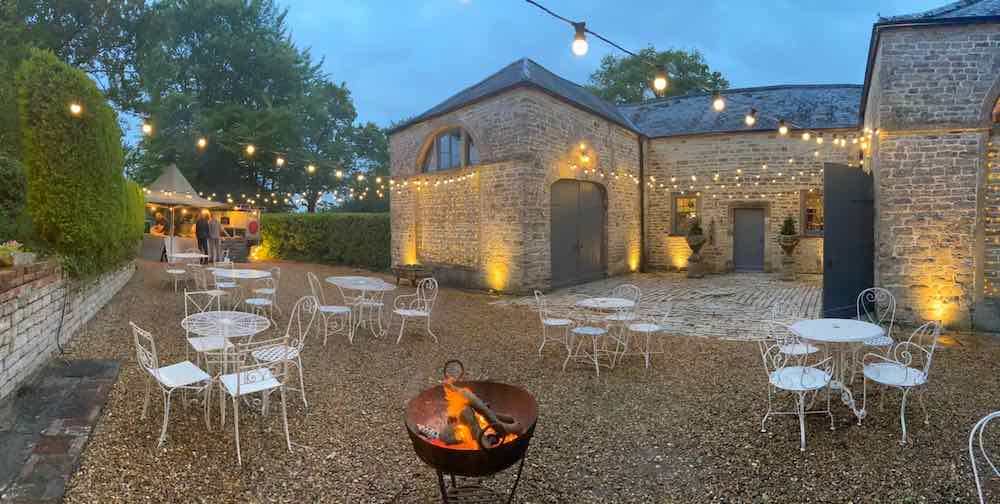 Pennard House Somerset—wedding venue and lighting.