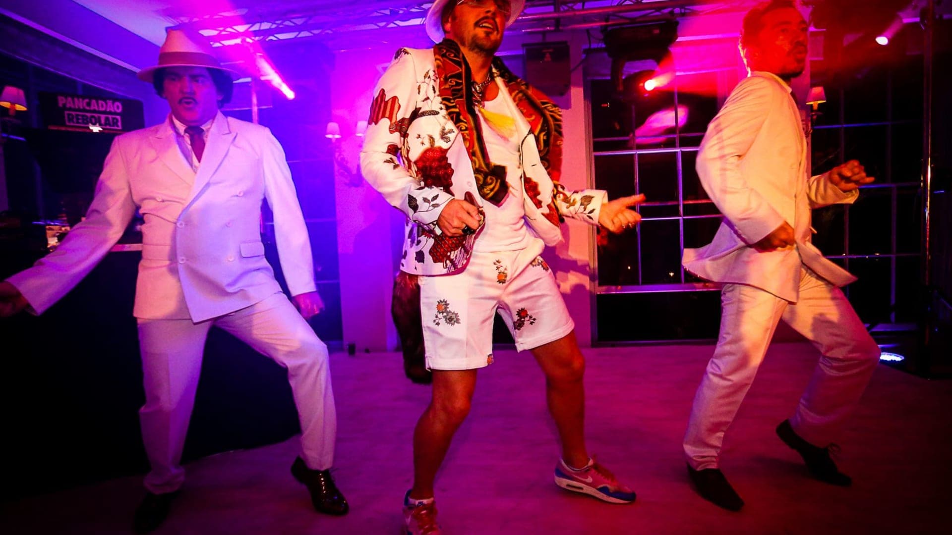 The Cuban Brothers performing at a private party, showcasing energetic live wedding entertainment