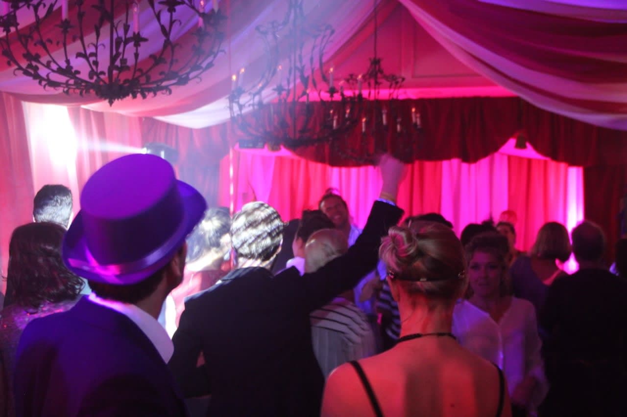 Private party with atmospheric lighting and elegant decor creating a memorable celebration