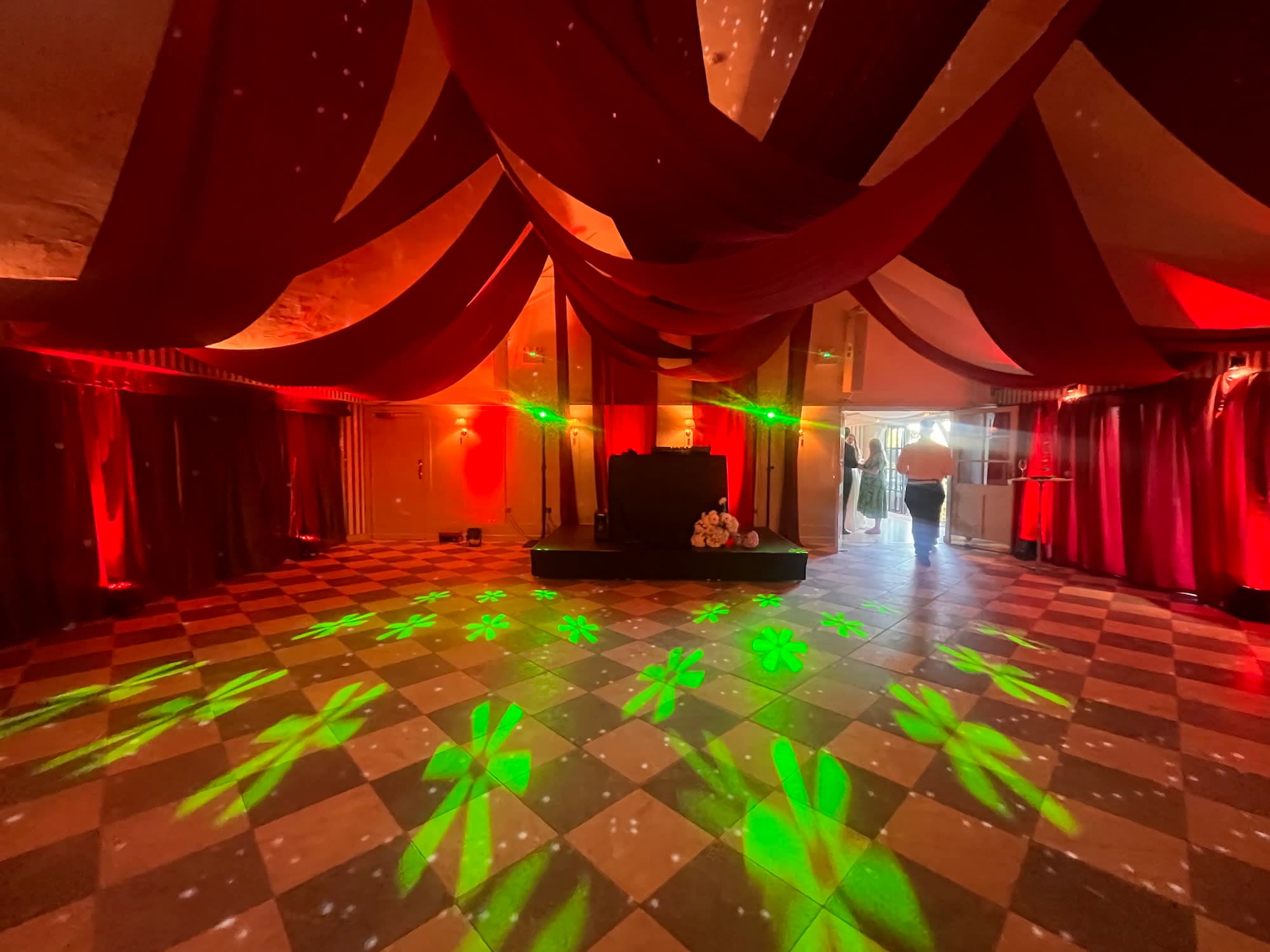 Lighting bar, dancefloor and DJ setup at Kin House