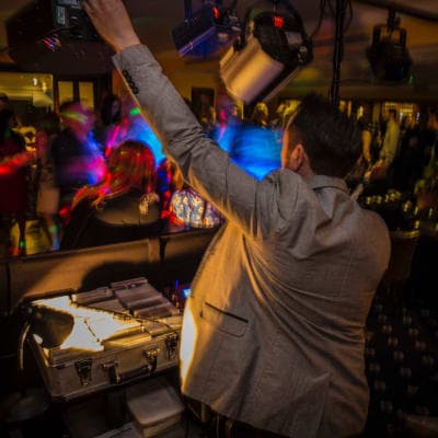 DJ James performing at weddings and events, showcasing professional DJ services