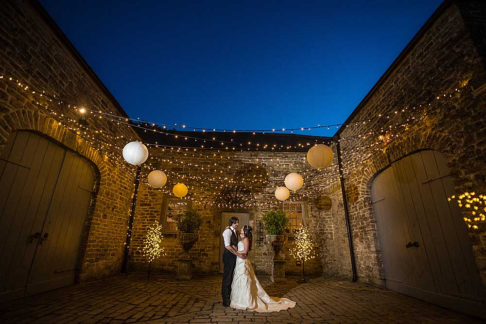 Countryside estate lighting—Somerset wedding venue.