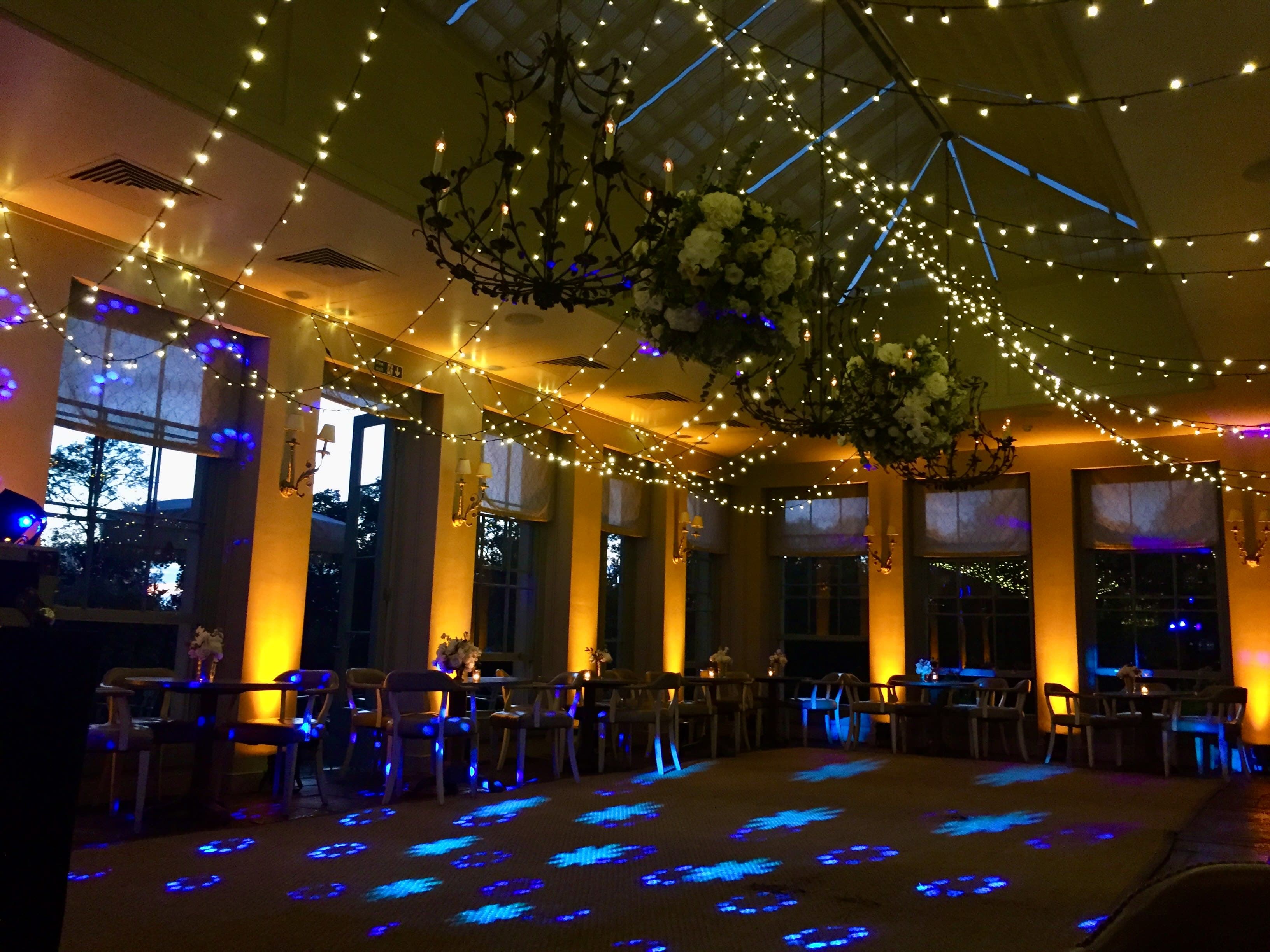 Babington House Orangery with elegant lighting design